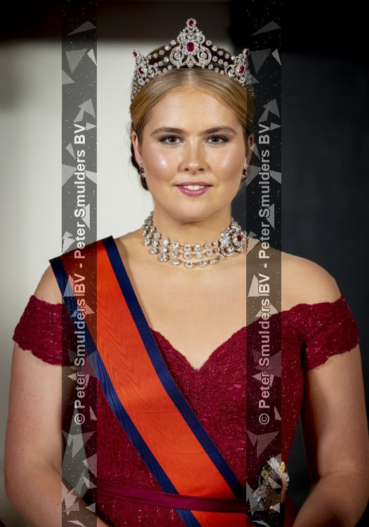 Amsterdam, 17 Juni 2026 Keizer Naruhito, keizerin Masako van Japan, Koning Willem Alexander Koningin Maxima Prinses Amalia en Prinses Ariane tijdens het staatsbanket in het Koninklijk Paleis Amsterdam. 

Naruhito brengt een driedaags staatsbezoek aan Nederland.

