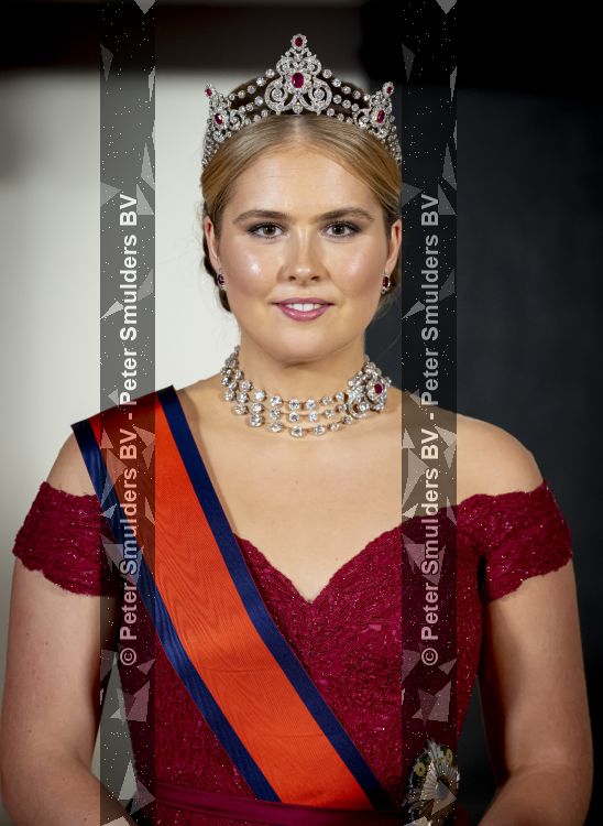 Amsterdam, 17 Juni 2026 Keizer Naruhito, keizerin Masako van Japan, Koning Willem Alexander Koningin Maxima Prinses Amalia en Prinses Ariane tijdens het staatsbanket in het Koninklijk Paleis Amsterdam. 

Naruhito brengt een driedaags staatsbezoek aan Nederland.

