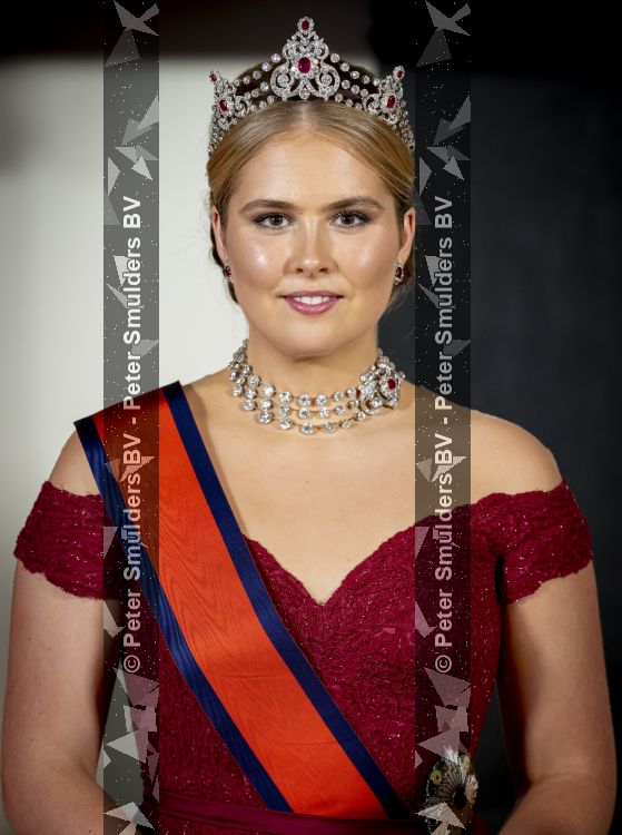 Amsterdam, 17 Juni 2026 Keizer Naruhito, keizerin Masako van Japan, Koning Willem Alexander Koningin Maxima Prinses Amalia en Prinses Ariane tijdens het staatsbanket in het Koninklijk Paleis Amsterdam. 

Naruhito brengt een driedaags staatsbezoek aan Nederland.

