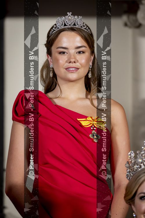 Amsterdam, 17 Juni 2026 Keizer Naruhito, keizerin Masako van Japan, Koning Willem Alexander Koningin Maxima Prinses Amalia en Prinses Ariane tijdens het staatsbanket in het Koninklijk Paleis Amsterdam. 

Naruhito brengt een driedaags staatsbezoek aan Nederland.

