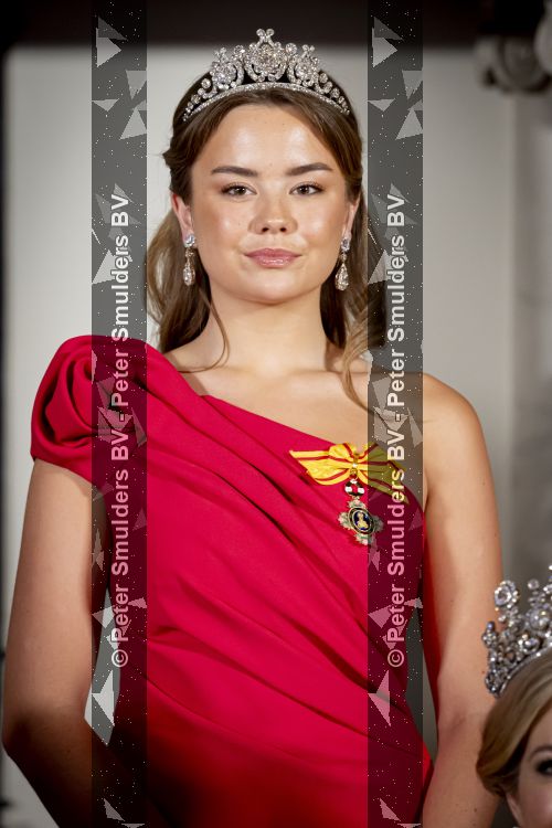 Amsterdam, 17 Juni 2026 Keizer Naruhito, keizerin Masako van Japan, Koning Willem Alexander Koningin Maxima Prinses Amalia en Prinses Ariane tijdens het staatsbanket in het Koninklijk Paleis Amsterdam. 

Naruhito brengt een driedaags staatsbezoek aan Nederland.

