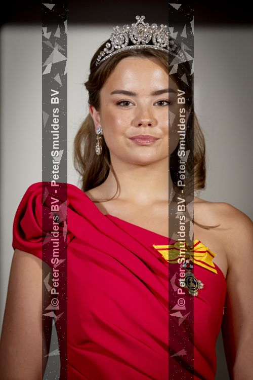 Amsterdam, 17 Juni 2026 Keizer Naruhito, keizerin Masako van Japan, Koning Willem Alexander Koningin Maxima Prinses Amalia en Prinses Ariane tijdens het staatsbanket in het Koninklijk Paleis Amsterdam. 

Naruhito brengt een driedaags staatsbezoek aan Nederland.

