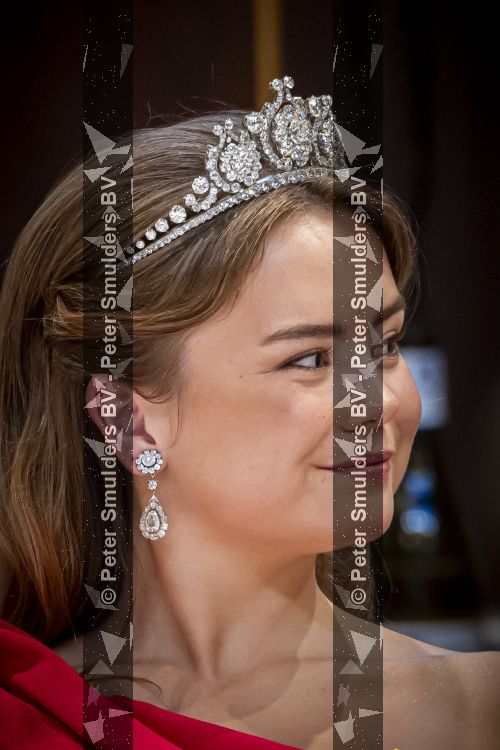 Amsterdam, 17 Juni 2026 Keizer Naruhito, keizerin Masako van Japan, Koning Willem Alexander Koningin Maxima Prinses Amalia en Prinses Ariane tijdens het staatsbanket in het Koninklijk Paleis Amsterdam. 

Naruhito brengt een driedaags staatsbezoek aan Nederland.

