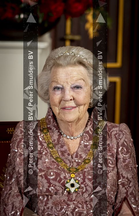 Amsterdam, 17 Juni 2026 Keizer Naruhito, keizerin Masako van Japan, Koning Willem Alexander Koningin Maxima Prinses Amalia en Prinses Ariane tijdens het staatsbanket in het Koninklijk Paleis Amsterdam. 

Naruhito brengt een driedaags staatsbezoek aan Nederland.

