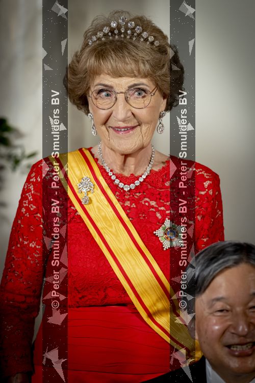 Amsterdam, 17 Juni 2026 Keizer Naruhito, keizerin Masako van Japan, Koning Willem Alexander Koningin Maxima Prinses Amalia en Prinses Ariane tijdens het staatsbanket in het Koninklijk Paleis Amsterdam. 

Naruhito brengt een driedaags staatsbezoek aan Nederland.

