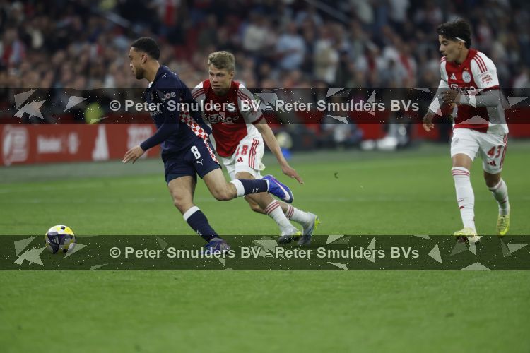 Amsterdam, 2 Mei 2026
Kompetitiewedstrijd AJAX-PSV, eindstand 2-2
Sergino Dest Sean Steur en Rayane Bounida