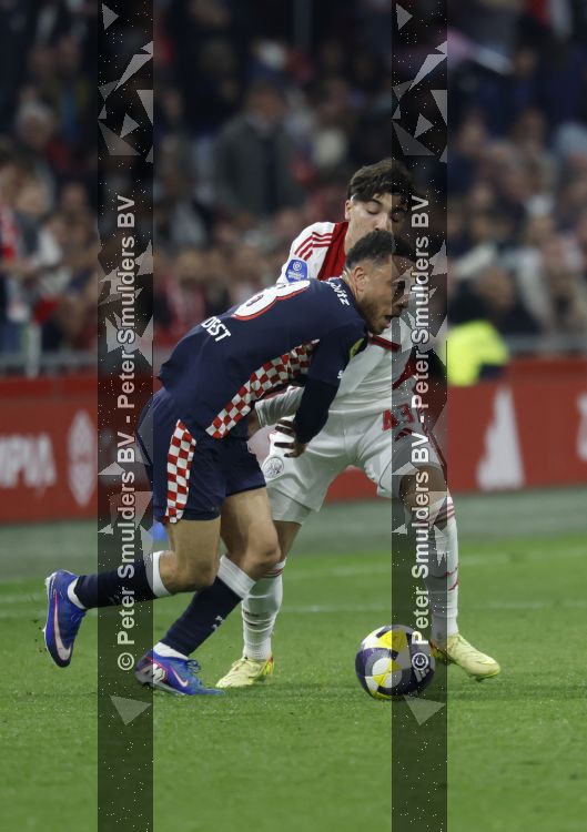 Amsterdam, 2 Mei 2026
Kompetitiewedstrijd AJAX-PSV, eindstand 2-2
Sergino Dest en Rayane Bounida