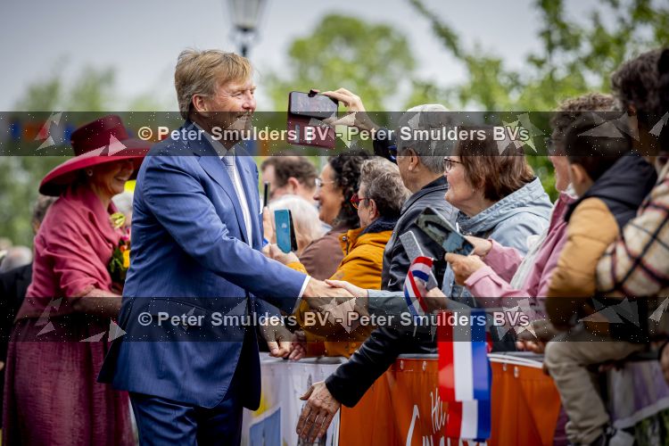 ROERMOND 19 mei 2026 Koning Willem Alexander en Koningin Maxima brengen een streekbezoek aan de gemeenten Maasgouw, Echt-Susteren, Roerdalen en Roermond. Tijdens het streekbezoek bezoekt het paar de schutterij in Wessem, Abdij Lilbosch in Echt, het smalste stukje Nederland in Illikhoven en Roermond, 19 Mei 2026. 