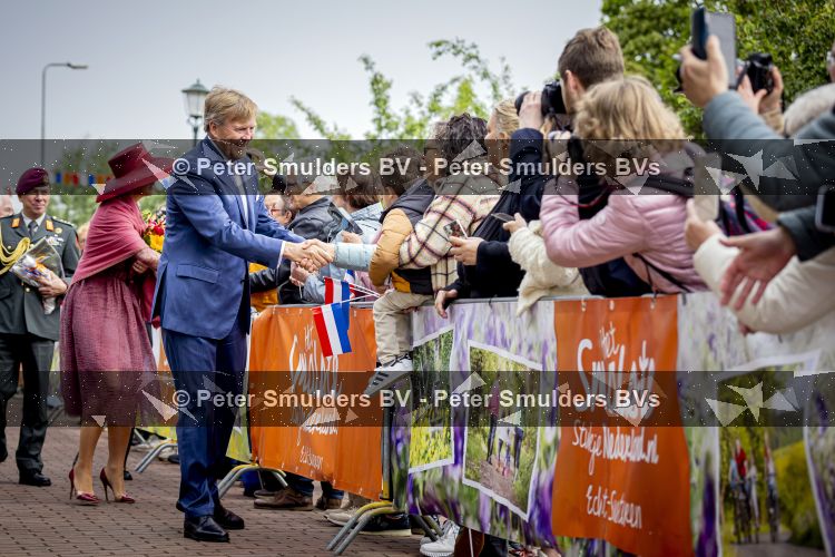 ROERMOND 19 mei 2026 Koning Willem Alexander en Koningin Maxima brengen een streekbezoek aan de gemeenten Maasgouw, Echt-Susteren, Roerdalen en Roermond. Tijdens het streekbezoek bezoekt het paar de schutterij in Wessem, Abdij Lilbosch in Echt, het smalste stukje Nederland in Illikhoven en Roermond, 19 Mei 2026. 
