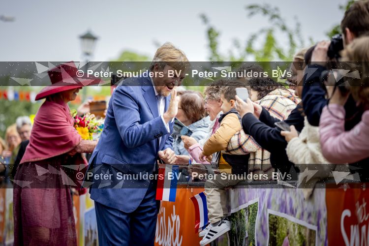 ROERMOND 19 mei 2026 Koning Willem Alexander en Koningin Maxima brengen een streekbezoek aan de gemeenten Maasgouw, Echt-Susteren, Roerdalen en Roermond. Tijdens het streekbezoek bezoekt het paar de schutterij in Wessem, Abdij Lilbosch in Echt, het smalste stukje Nederland in Illikhoven en Roermond, 19 Mei 2026. 