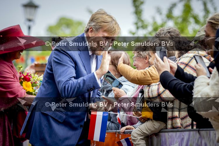 ROERMOND 19 mei 2026 Koning Willem Alexander en Koningin Maxima brengen een streekbezoek aan de gemeenten Maasgouw, Echt-Susteren, Roerdalen en Roermond. Tijdens het streekbezoek bezoekt het paar de schutterij in Wessem, Abdij Lilbosch in Echt, het smalste stukje Nederland in Illikhoven en Roermond, 19 Mei 2026. 