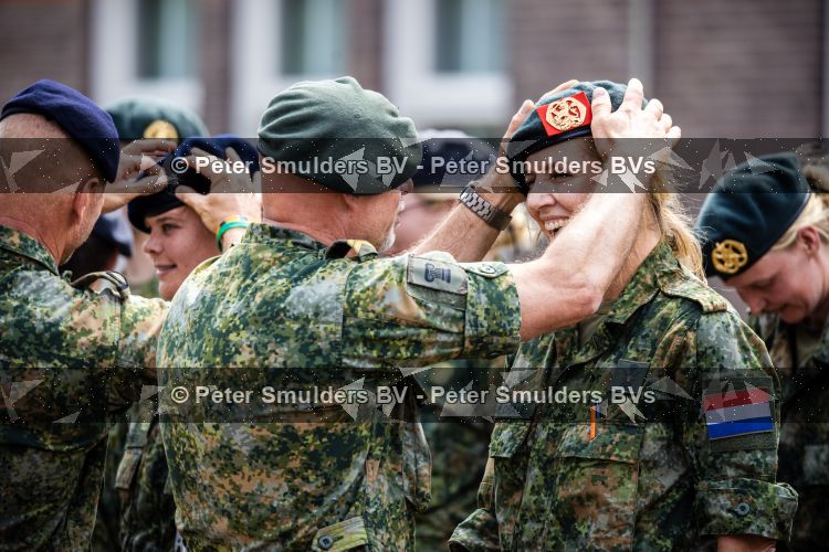 Breda 29 mei 2026
Koningin Maxima krijgt haar baret uitgereikt na afronding van haar training tot reservist, 29 Mei 2026.