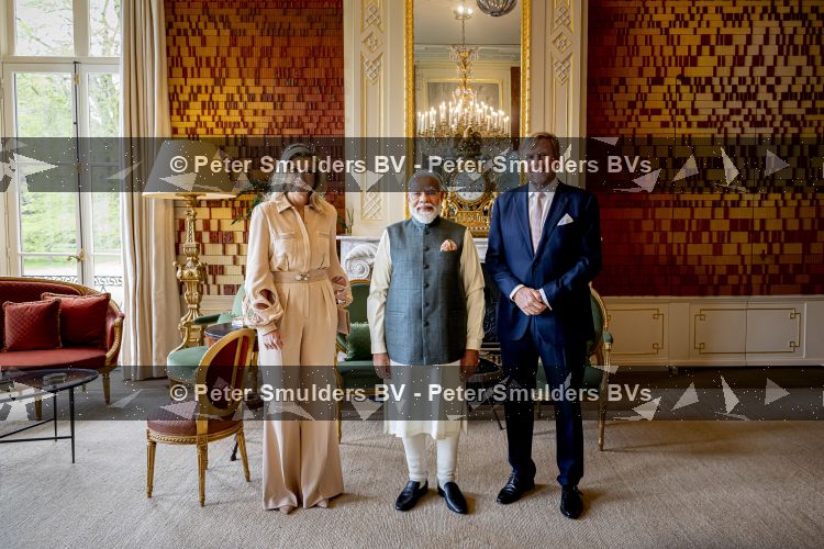 Den Haag 16 mei 2026
Koningin Maxima Koning Willem Alexander en President Modi India op paleis Huis ten Bosch 
