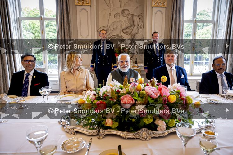Den Haag 16 mei 2026
Koningin Maxima Koning Willem Alexander en President Modi India op paleis Huis ten Bosch 