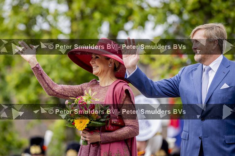 ROERMOND 19 mei 2026 Koning Willem Alexander en Koningin Maxima brengen een streekbezoek aan de gemeenten Maasgouw, Echt-Susteren, Roerdalen en Roermond. Tijdens het streekbezoek bezoekt het paar de schutterij in Wessem, Abdij Lilbosch in Echt, het smalste stukje Nederland in Illikhoven en Roermond, 19 Mei 2026. 
