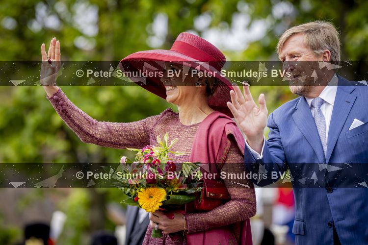 ROERMOND 19 mei 2026 Koning Willem Alexander en Koningin Maxima brengen een streekbezoek aan de gemeenten Maasgouw, Echt-Susteren, Roerdalen en Roermond. Tijdens het streekbezoek bezoekt het paar de schutterij in Wessem, Abdij Lilbosch in Echt, het smalste stukje Nederland in Illikhoven en Roermond, 19 Mei 2026. 