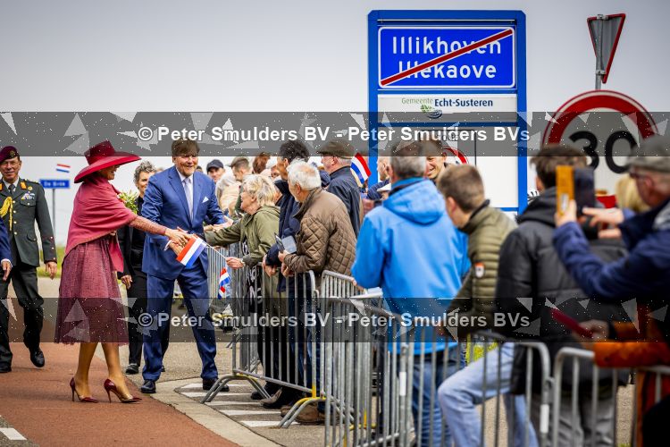 ROERMOND 19 mei 2026 Koning Willem Alexander en Koningin Maxima brengen een streekbezoek aan de gemeenten Maasgouw, Echt-Susteren, Roerdalen en Roermond. Tijdens het streekbezoek bezoekt het paar de schutterij in Wessem, Abdij Lilbosch in Echt, het smalste stukje Nederland in Illikhoven en Roermond, 19 Mei 2026. 