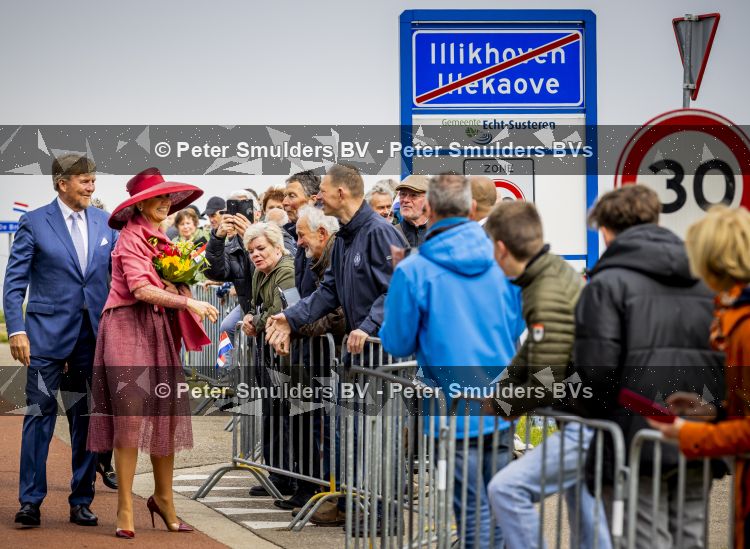 ROERMOND 19 mei 2026 Koning Willem Alexander en Koningin Maxima brengen een streekbezoek aan de gemeenten Maasgouw, Echt-Susteren, Roerdalen en Roermond. Tijdens het streekbezoek bezoekt het paar de schutterij in Wessem, Abdij Lilbosch in Echt, het smalste stukje Nederland in Illikhoven en Roermond, 19 Mei 2026. 