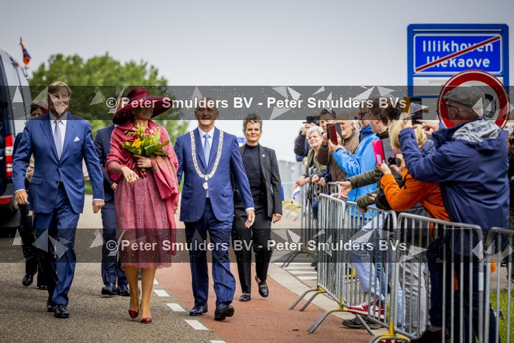 ROERMOND 19 mei 2026 Koning Willem Alexander en Koningin Maxima brengen een streekbezoek aan de gemeenten Maasgouw, Echt-Susteren, Roerdalen en Roermond. Tijdens het streekbezoek bezoekt het paar de schutterij in Wessem, Abdij Lilbosch in Echt, het smalste stukje Nederland in Illikhoven en Roermond, 19 Mei 2026. 