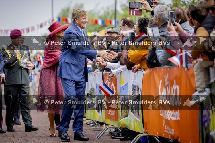 ROERMOND 19 mei 2026 Koning Willem Alexander en Koningin Maxima brengen een streekbezoek aan de gemeenten Maasgouw, Echt-Susteren, Roerdalen en Roermond. Tijdens het streekbezoek bezoekt het paar de schutterij in Wessem, Abdij Lilbosch in Echt, het smalste stukje Nederland in Illikhoven en Roermond, 19 Mei 2026. 