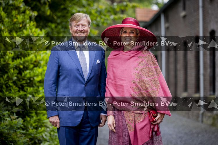 ROERMOND 19 mei 2026 Koning Willem Alexander en Koningin Maxima brengen een streekbezoek aan de gemeenten Maasgouw, Echt-Susteren, Roerdalen en Roermond. Tijdens het streekbezoek bezoekt het paar de schutterij in Wessem, Abdij Lilbosch in Echt, het smalste stukje Nederland in Illikhoven en Roermond, 19 Mei 2026. 
