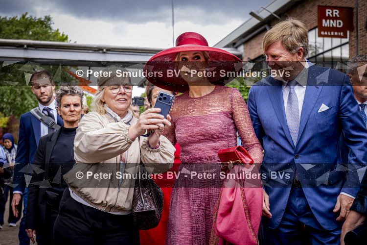 ROERMOND 19 mei 2026 Koning Willem Alexander en Koningin Maxima brengen een streekbezoek aan de gemeenten Maasgouw, Echt-Susteren, Roerdalen en Roermond. Tijdens het streekbezoek bezoekt het paar de schutterij in Wessem, Abdij Lilbosch in Echt, het smalste stukje Nederland in Illikhoven en Roermond, 19 Mei 2026. 