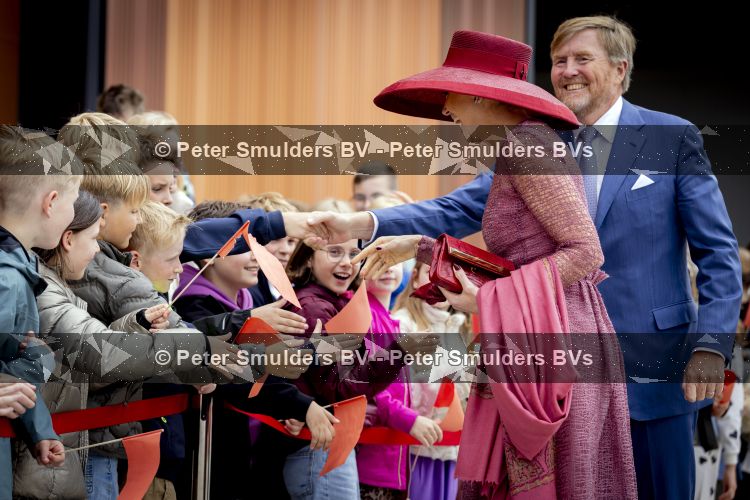 ROERMOND 19 mei 2026 Koning Willem Alexander en Koningin Maxima brengen een streekbezoek aan de gemeenten Maasgouw, Echt-Susteren, Roerdalen en Roermond. Tijdens het streekbezoek bezoekt het paar de schutterij in Wessem, Abdij Lilbosch in Echt, het smalste stukje Nederland in Illikhoven en Roermond, 19 Mei 2026. 