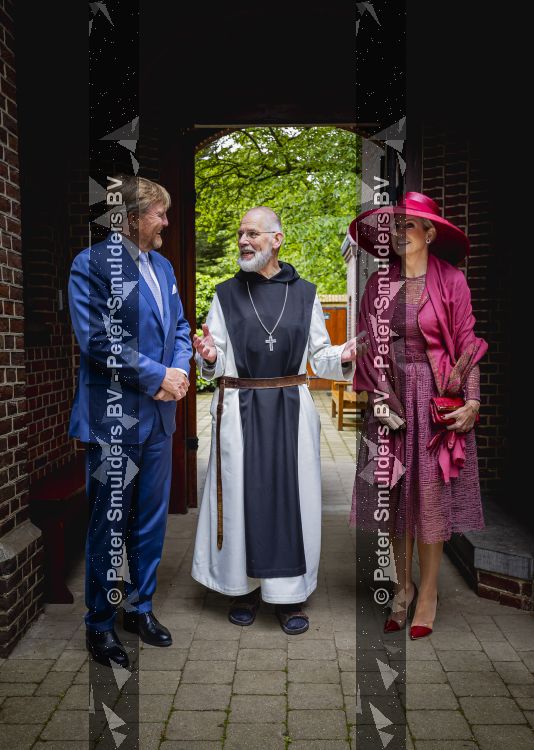 ROERMOND 19 mei 2026 Koning Willem Alexander en Koningin Maxima brengen een streekbezoek aan de gemeenten Maasgouw, Echt-Susteren, Roerdalen en Roermond. Tijdens het streekbezoek bezoekt het paar de schutterij in Wessem, Abdij Lilbosch in Echt, het smalste stukje Nederland in Illikhoven en Roermond, 19 Mei 2026. 