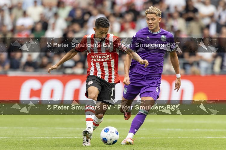 Eindhoven, 23 augustus 2026
Vriendenloterij Eredivisie
PSV - FC Groningen eindstand 5-1
Mauro Junior

Foto Carlo van Hout