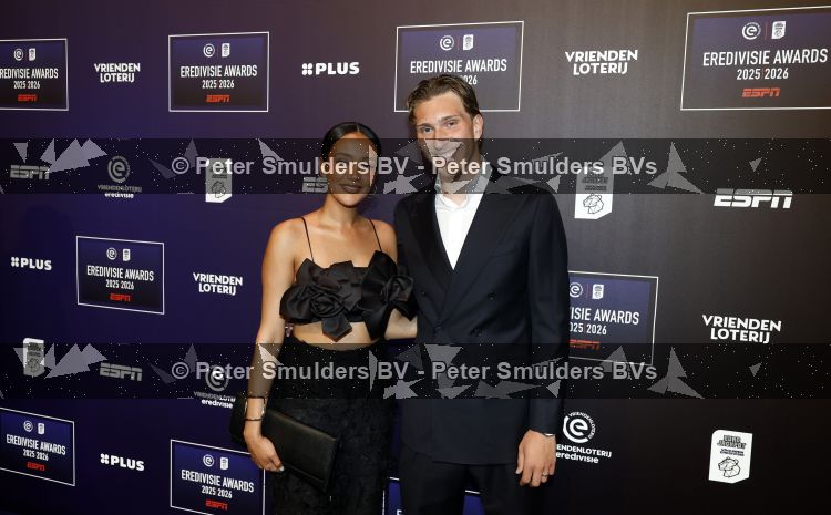 Maarssen 25 mei 2026
Voetballer van het jaar gala in de Fabrique in Maarssen . ESPN organiseert het . Mika Godts kwam met zijn vrouw Haifa 