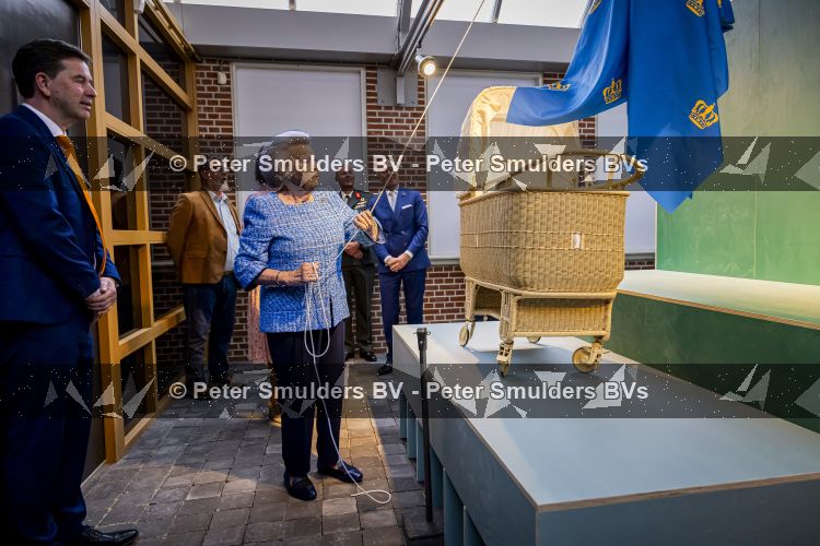 NOORDWOLDE - 20 mei 2026
Prinses Beatrix bezoekt Nationaal Vlechtmuseum ter gelegenheid van het 25 jarig jubileum, 20 Mei 2026. Tijdens het bezoekt onthult de prinses de originele wieg wij zij als baby in heeft gelegen. 