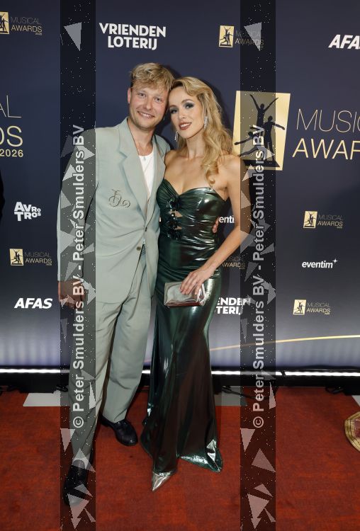 Leusden 20 mei 2026
Musical awards gala bij AFAS in Leusden . Wolter Weulink en Niniane Julie