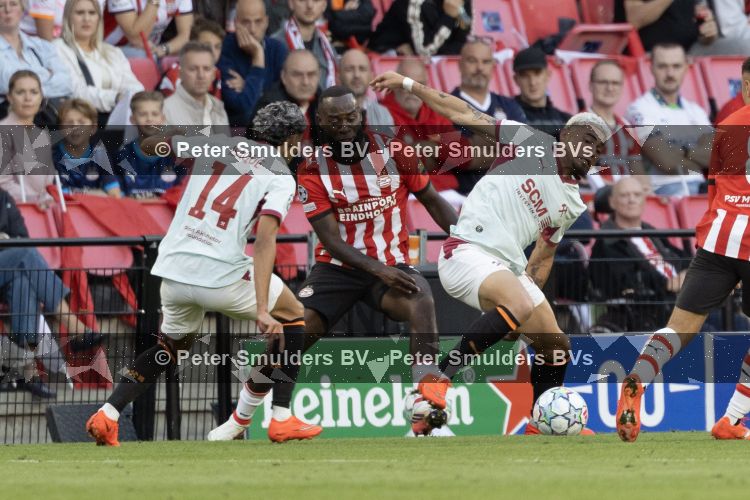 Eindhoven, 10 september 2026
Eerste wedstrijd Champions League
PSV-Sjachtar, eindstand 1-1
Lutsharel Geertruida
Foto Carlo van Hout