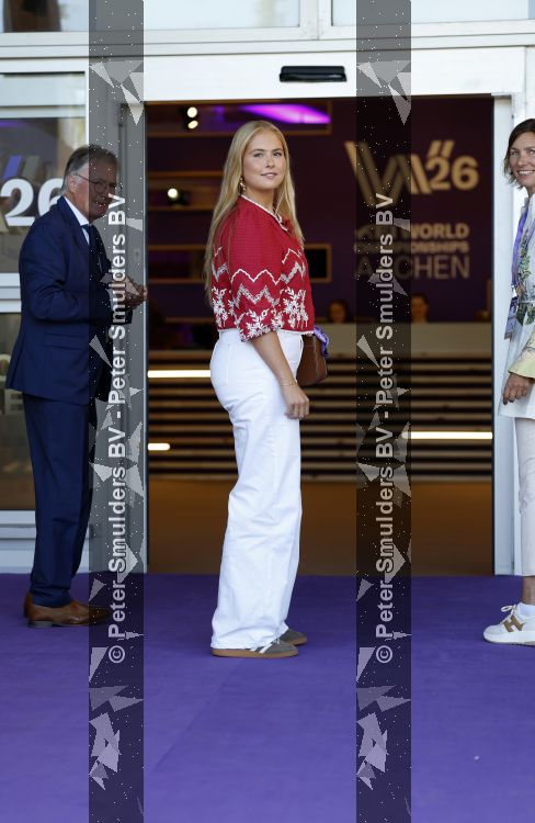Aken 11 augustus 2026
Prinses Amalia op bezoek bij het wereldkampioenschap Paarden in Aken . 