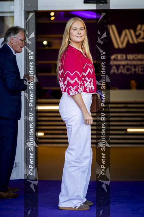 Aken 11 augustus 2026
Prinses Amalia op bezoek bij het wereldkampioenschap Paarden in Aken . 