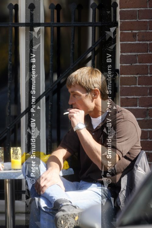 Amsterdam 27 maart 2007
Machiel Kuijt op terras in Amsterdam.