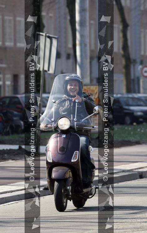 Amsterdam 26 maart 2007
Najib Amhali op vespa scooter.