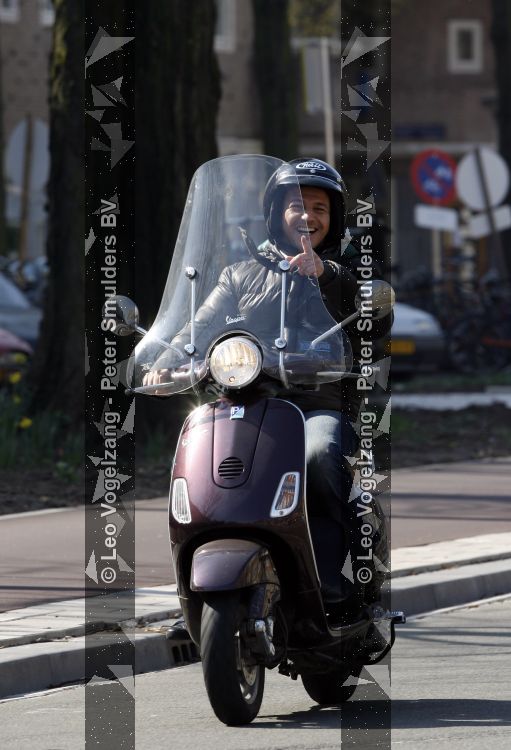 Amsterdam 26 maart 2007
Najib Amhali op vespa scooter.
