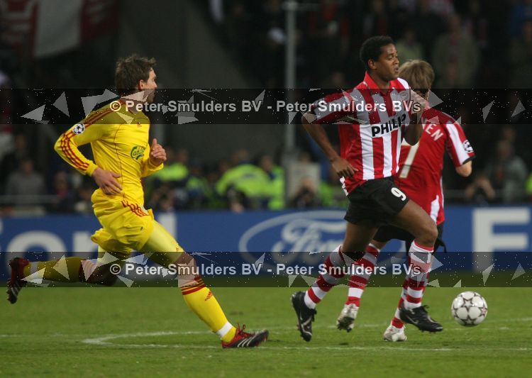 Eindhoven, 3 April 2007 1/4 Finale Champions League wedstrijd PSV-FC Liverpool, eindstand 0-3 Seizoen 2006/2007
Patrick Kluivert