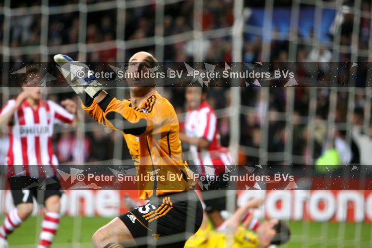 Eindhoven, 3 April 2007 1/4 Finale Champions League wedstrijd PSV-FC Liverpool, eindstand 0-3 Seizoen 2006/2007
Doelman Pepe Reina
