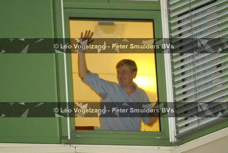 Den Haag, 7 December 2003 Bronovo Ziekenhuis
Prins Willem Alexander met zweet onder zijn oksels na bevalling dochter