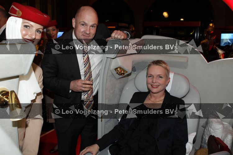 Amsterdam 17 maart 2010
Presentatie vliegmaatschappij EMirates in de beurs v Berlage. Andre Kuipers met vrouw
Peter Smulders bv