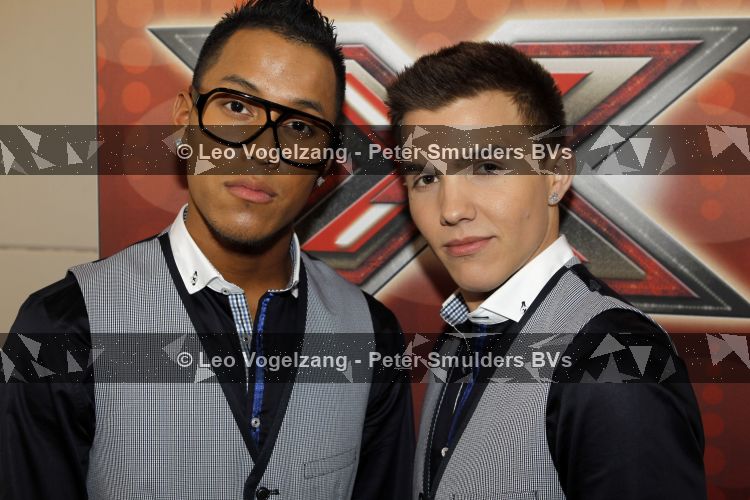 Hilversum 7 april 2010
Presentatie van de finalisten van X Factor. martijn  Krabbe en Wendy v Dijk presenteren het. Badboyz
Peter Smulders bv