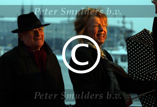 Amsterdam 4 april 2012
Opening eye theater/ museum door koningin Beatrix. Sonja Barend met man
Peter Smulders bv