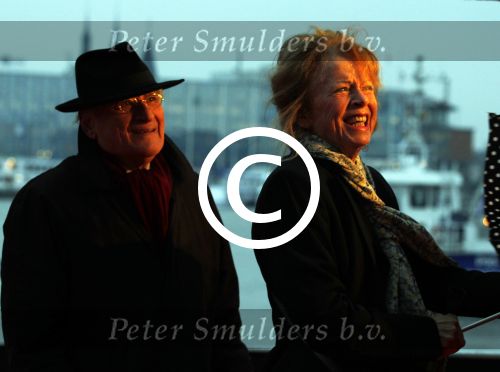 Amsterdam 4 april 2012
Opening eye theater/ museum door koningin Beatrix. Sonja Barend met man
Peter Smulders bv