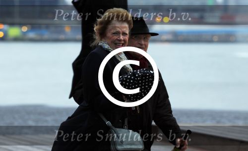 Amsterdam 4 april 2012
Opening eye theater/ museum door koningin Beatrix. Sonja Barend met man
Peter Smulders bv