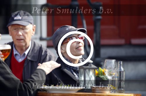 Amsterdam 27 maart 2012
Sylvia Kristel geniet op een terras van het zonnetje.
Peter Smulders bv