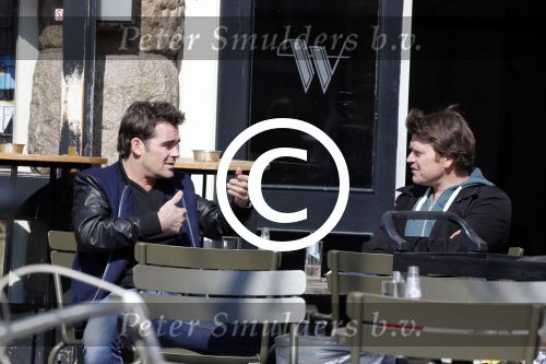 Amsterdam 3 april 2013
Jeroen v d Boom en Beau v Erven Dorens op terras.
Peter Smulders bv