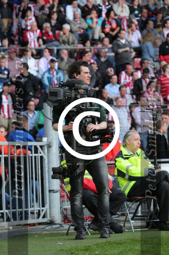 Eindhoven, 14 vApril 2013
Cameraman Ivo Borkus tijdens de wedstrijd PSV-AJAX
Foto Peter Smulders BV