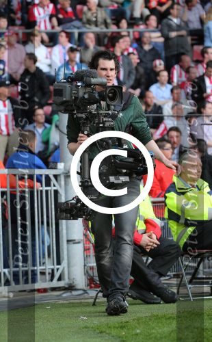 Eindhoven, 14 vApril 2013
Cameraman Ivo Borkus tijdens de wedstrijd PSV-AJAX
Foto Peter Smulders BV